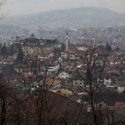 Sarajevo vista de onde acampamos